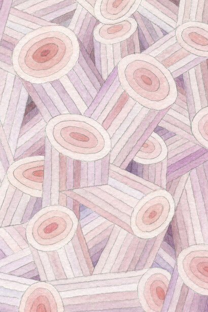 Crystal Growth - 16 x 12 cm - watercolour - Mark Weighton 2023