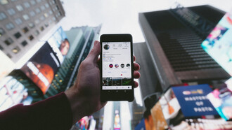 A user using social media