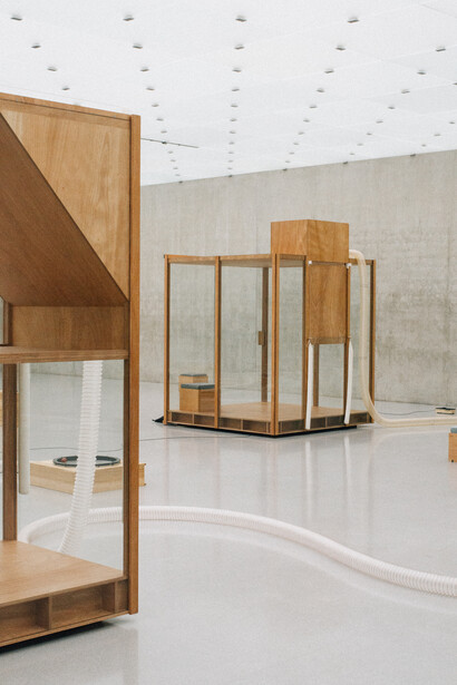 Tarek Atoui, Souffle continu, exhibition view. Courtesy of the Irish Museum of Modern Art 