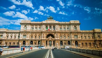 Magistratura italiana. La sede della Corte di cassazione a Roma, Italia