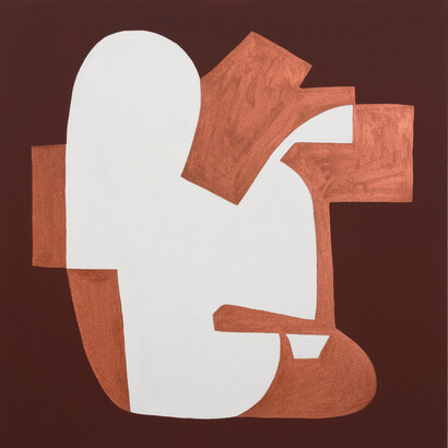 Hayal Pozanti, 28%, 2015 , Acrylic on canvas , 40 x 40 inches , Source statistic: percentage of time spent reading and writing emails by the average knowledge worker.