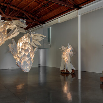 Frank Gehry, exhibition view. Courtesy of Gagosian 