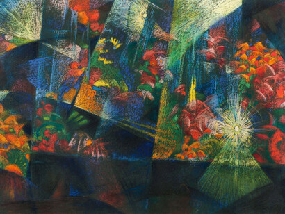 Leonardo Dudreville, 
Vetrina di fioraio, 1915, 
pastello su carta, 50 x 70 cm, 
Milano, Museo del Novecento
