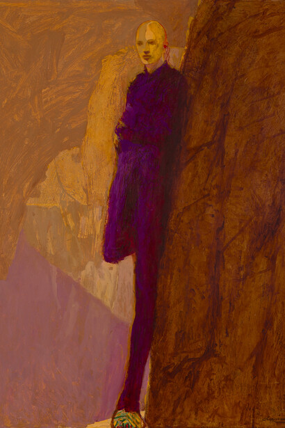 Nathan Oliveira, Climber (detail). Courtesy of LewAllen Galleries