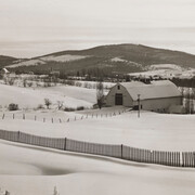 Marion Post Wolcott, Drift fence and farm lands from Sugar Hill, near Franconia, New Hampshire, 1940. Courtesy of Denver Art Museum