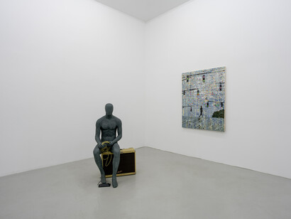 Installation View, Sébastien Léon, A Crack in My Cosmic Egg, 2024. Courtesy of Praz-Delavallade