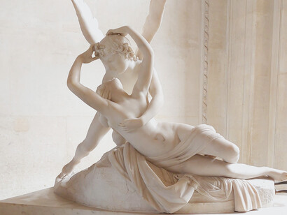 Psique reanimada por el beso del amor, escultura de Antonio Canova