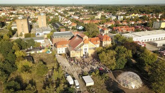 E-Werk Luckenwalde, aerial photograph, 2019 © E-Werk Luckenwalde and Tim Haber