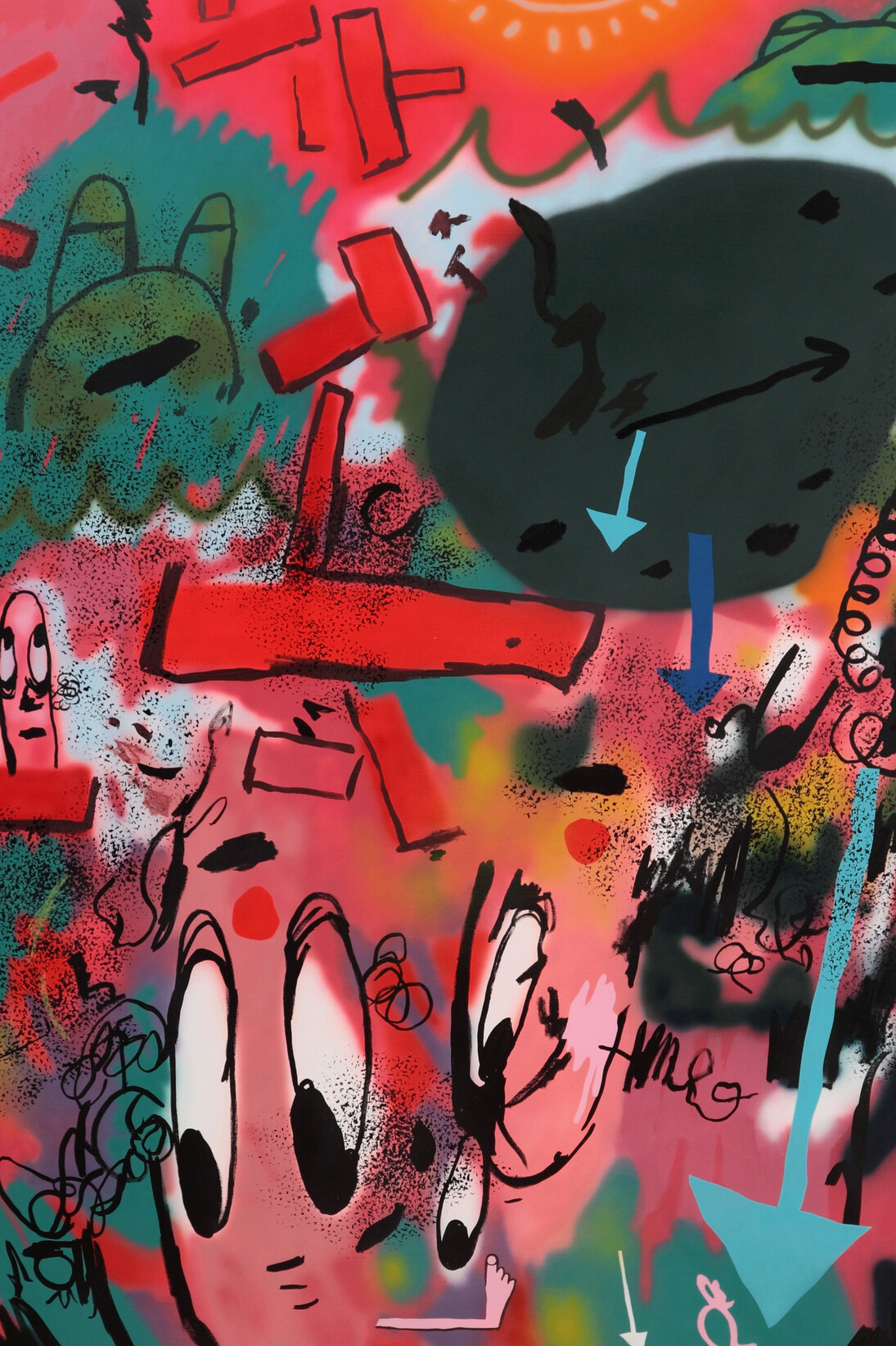 Nothing Lasts Forever, 2016 Acrylic and Oil Stick on Canvas 177.8 x 139.7 cm (70 x 55 inches)