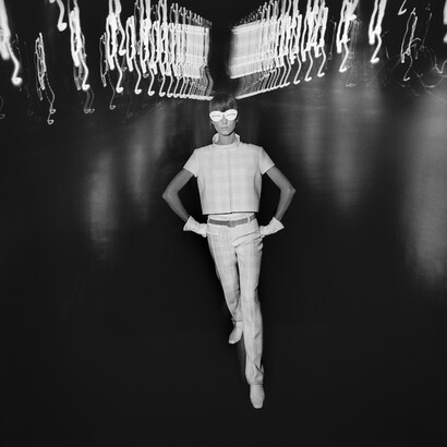 Peter Knapp, Collection Haute Couture Printemps-Été (détail), 1965. Avec l'aimable autorisation de la Fondation Marguerite et Aimé Maeght