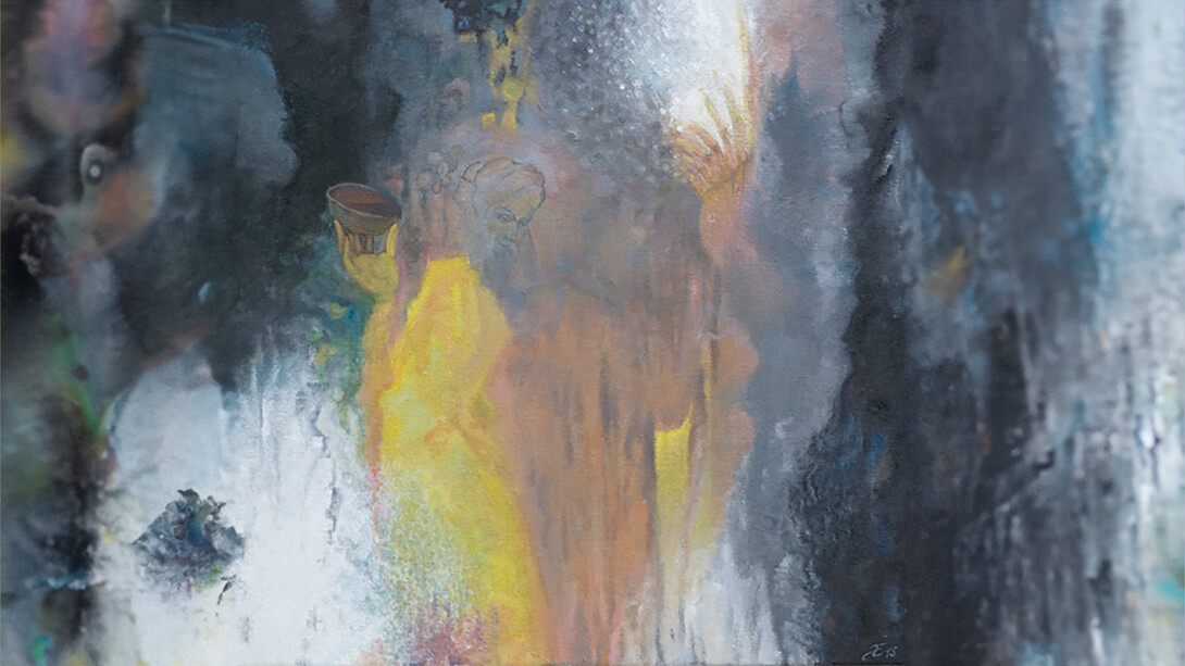 Omar_Khayyam. Il avait été philosophe, poète et mathématicien, à l’heure où le mélange des arts, encore permis, accouchait de petits génies © By Alexegor - 2015, huile sur toile, Own work, CC BY-SA 4.0