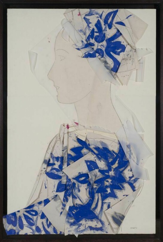 Perfil VII, 2013, collage, 65 x 47 in. (165.1 x 119.4 cm) © Manolo Valdés, courtesy Marlborough Gallery, New York