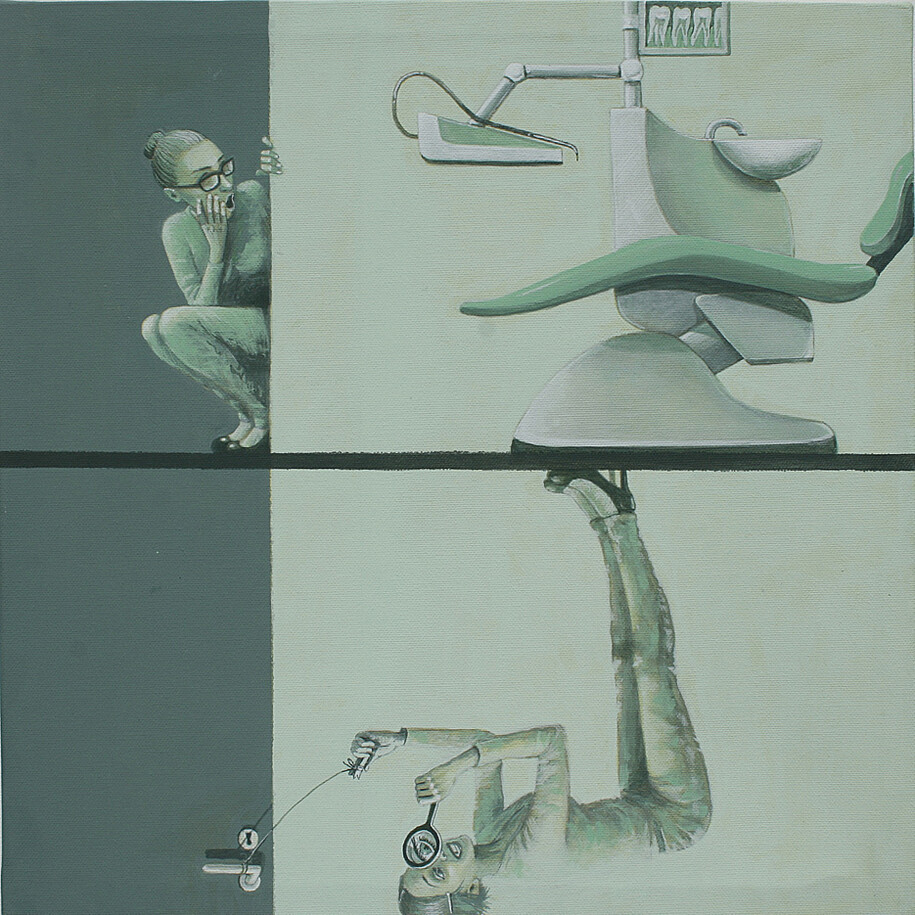 Vania Elettra Tam, Dentofobia, 2015, 40 x 40 cm, acrilico su tela