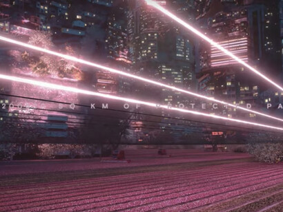 Key-frame tratta dal film "Planet City" di Liam Young  