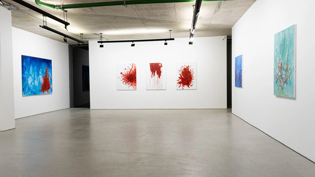 Pedro Varela, Vertido, vista da exposição. Cortesia da Galeria Murilo Castro