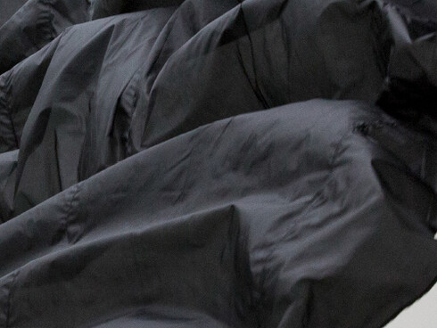 William Forsythe, Black Flags (detail), 2014
Readymade industrial robots, nylon flags, carbon fiber flagpoles, and steel plates
Dimensions variable © William Forsythe. Photo by David Brandt