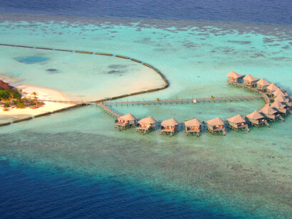 View of the Maldives from a seaplane. Ph Genevieve Northup