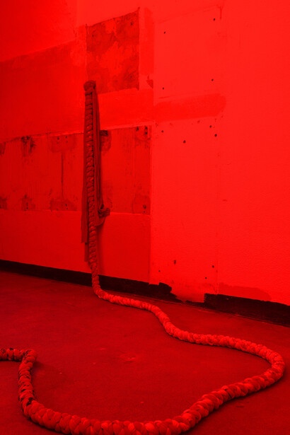 Armida Gandini, Il n° 34 e il n° 27, installazione site-specific per Connexxion, Ex Carcere Sant_Agostino, Savona, 2024. Ph. Michele Alberto Sereni