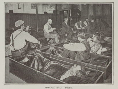 Men in ‘coffin beds’ in a Salvation Army Shelter, c1900. Credit: Salvation Army Heritage Centre