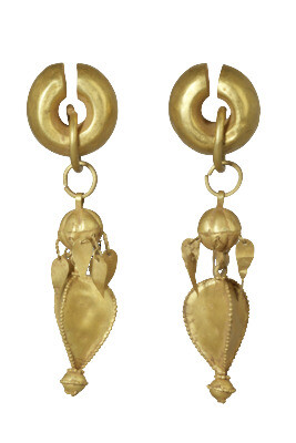 Drop Earrings, Period of Three Kingdoms, Silla, 5th -6th century KoreaGoldH 10 cm