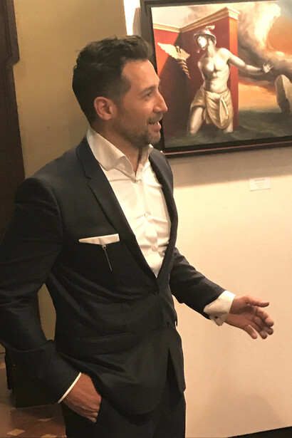 Il curatore della mostra, David Andrea Orsini