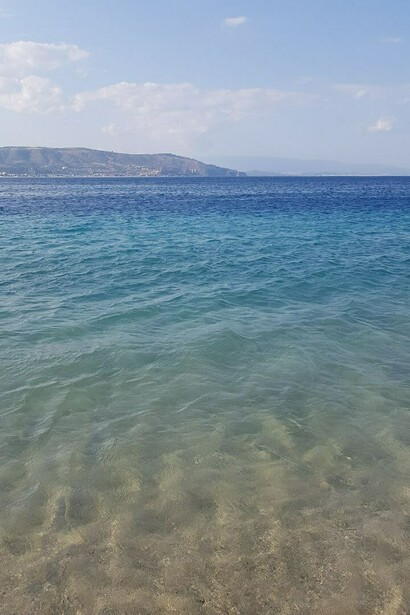 Spiaggia sul lungomare di Soverato, Calabria