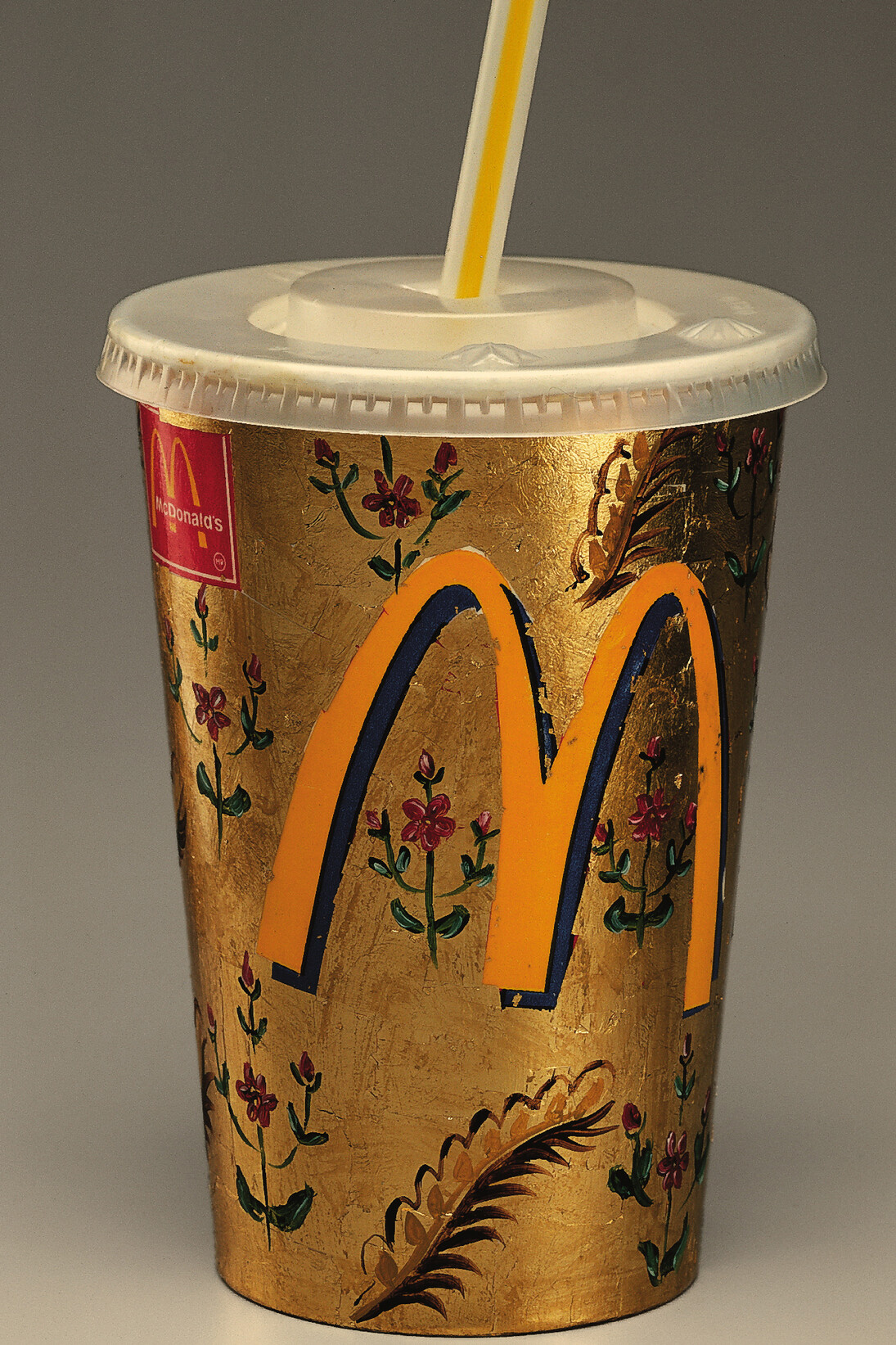 Dario Escobar, Untitled, 1998, Cardboard, plastic, goldenleaf and pigments, 15 X 17 cm