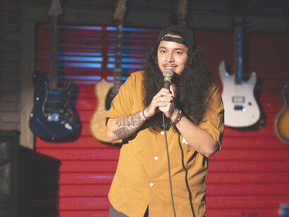 Rene Fuentes in the Brooklyn, NY, USA, spring 2024, photo by Kaelab Williams