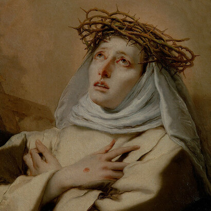 Giovanni Battista Tiepolo; Santa Catalina de Siena, c. 1746 (detalle)