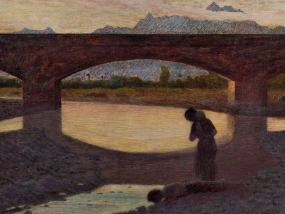 "Il ponte" di Giuseppe Pellizza da Volpedo. Pinacoteca "Il Divisionismo" di Tortona