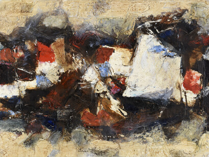 Irwin Crosthwait, Abstract II, Oil on Canvas, 54 x 72 cm, signed © Gray MCA