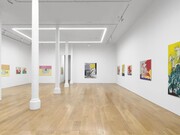 Valerio Adami, Alice in the land of violence, exhibition view. Courtesy of David Nolan Gallery