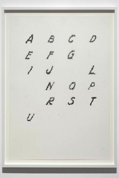 VitraFutura/Futura and Luis Barragán Alphabet Diptych. Pencil on mylar, 2013, Dividing wall after Luis Barragán.