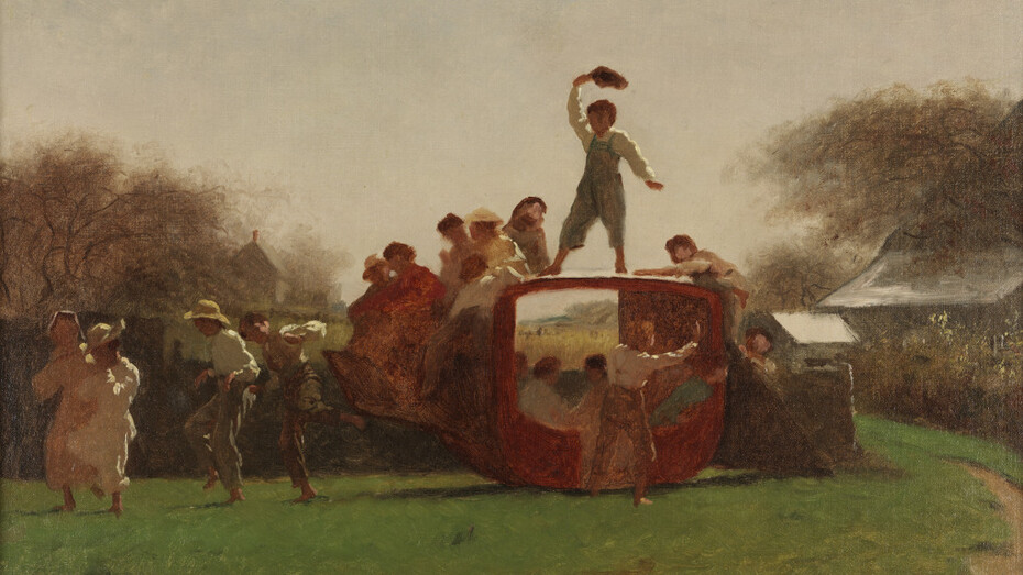 Eastman Johnson, Study for "The old stage coach" (detail), 1871. Courtesy of PAFA