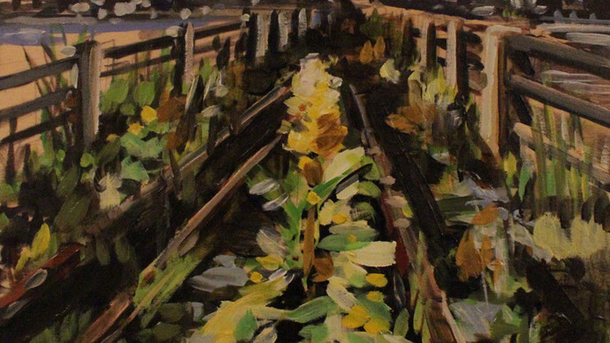 Eryn O'Neill, Reclaimed (detail) 12 x 12, Oil on panel, 2015