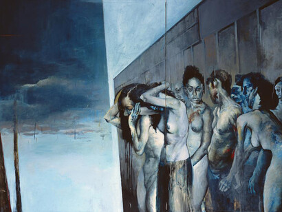 Jason Shawn Alexander, Migration, 2011. Oil on canvas, 76 x 109 in. Courtesy of 101/Exhibit