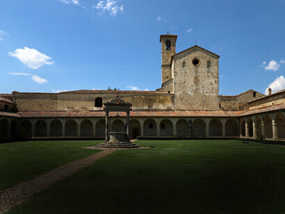 Certosa di Pontignano, (Siena), Tuscany, Italy. Large or cloistered cloister