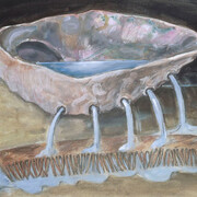 Ilse Weber, Nachtcapriccio, 1981
Bleistift und Gouache auf Papier, 34 x 46 cm
Aargauer Kunsthaus, Aarau