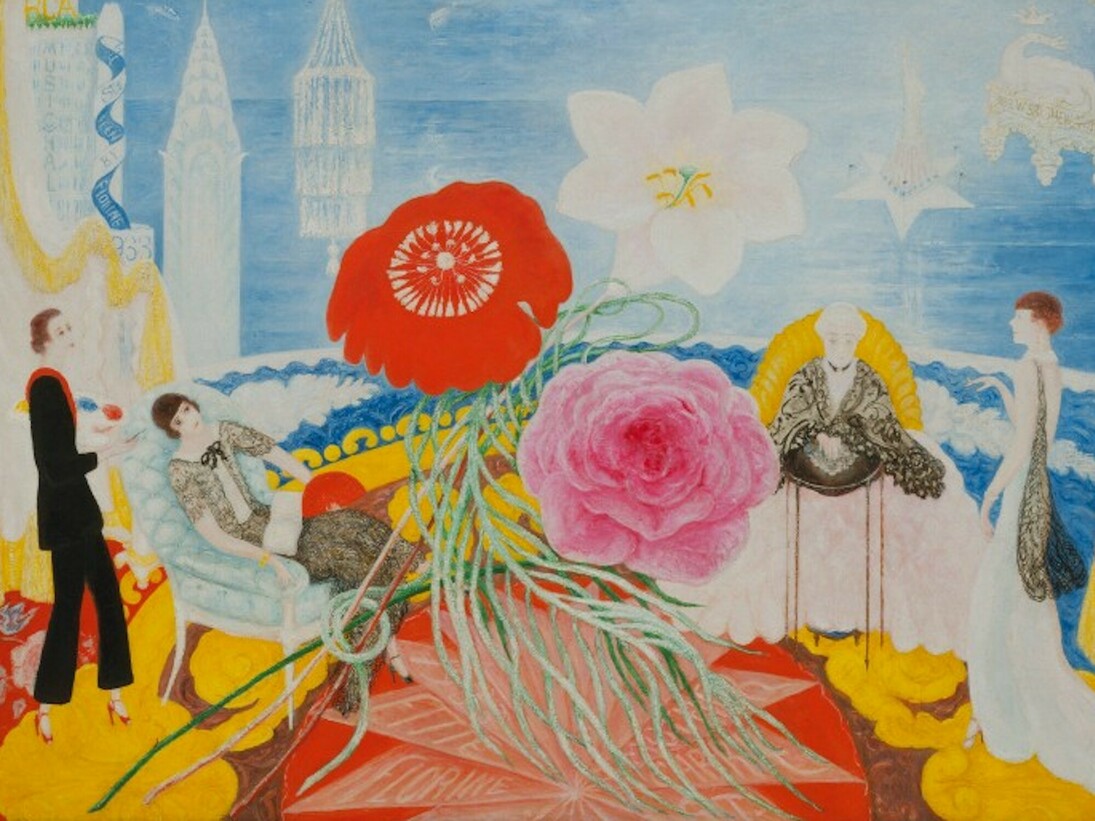 Florine Stettheimer, Painting Poetry, Exhibition view. Courtesy of Jewish Museum
