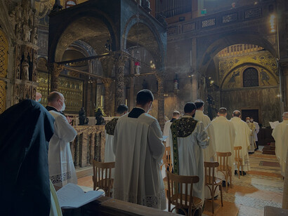 Ceremonia religiosa con motivo del aniversario de Venecia en la Basílica de San Marcos