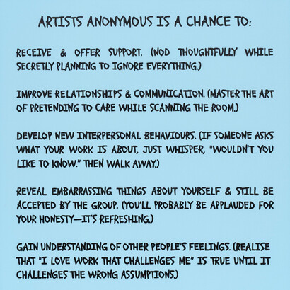 Michael Lindeman, Artists anonymous is a chance to (detail), 2025. Courtesy of Sullivan+Strumpf 