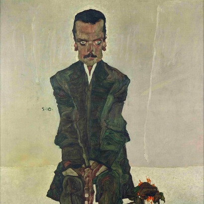 Anton Faistauer, Egon Schiele and Felix Albrecht Harta. Courtesy of Salzburg Museum
