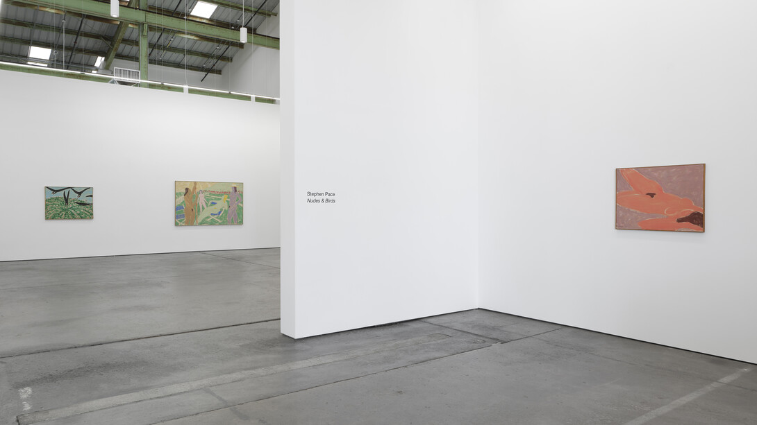 Stephen Pace, Nudes and birds, exhibition view. Courtesy of Altman Siegel