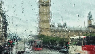 A rainy day in London, United Kingdom