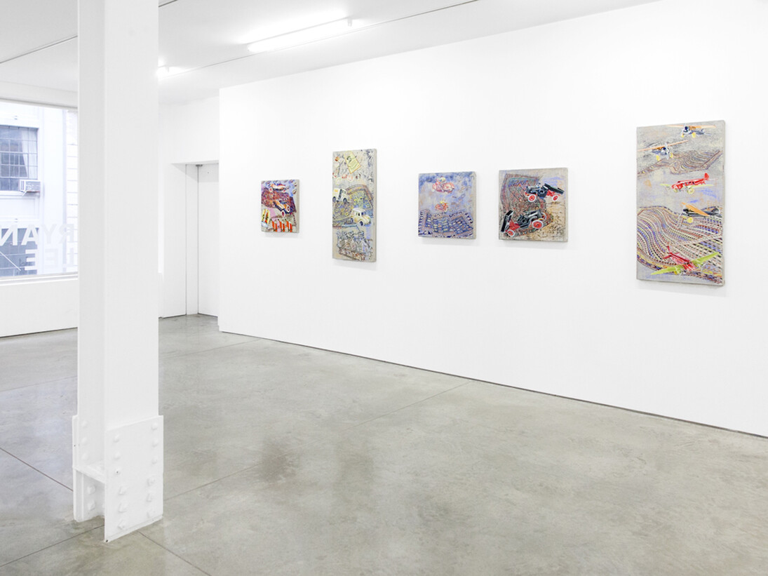 Installation view of David Schorr: Flying Carpets. Courtesy of Ryan Lee, New York.

