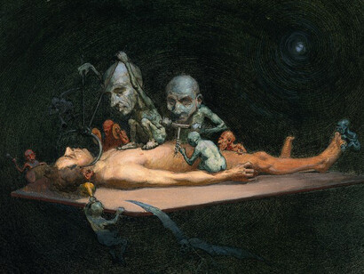 	
			

An unconscious naked man Credit:Wellcome Library, London
