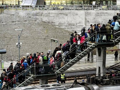 Refugiados en la ciudad sueca de Malmo
