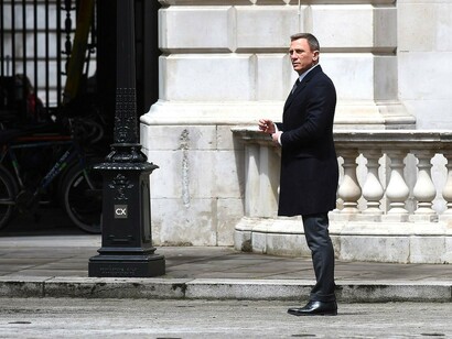 Daniel Craig durante el rodaje de "Spectre"