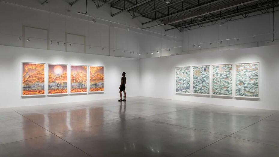 Simon Hughes, The fire, the flood and all the feelings, exhibition view. Courtesy of Blouin Division