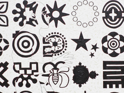 Owusu-Ankomah, Microcron begins no.23 (detail), 2014. Courtesy of October Gallery. Photo by Joachim Fliegner